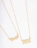 Gold Plated Angel Number '999' Layered Necklace