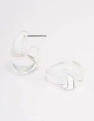 Acrylic Chubby Mini Hoop Earrings