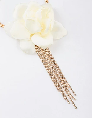 Gold Flower Cupchain Choker