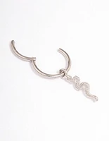 Surgical Steel Snake Charm Belly Ring