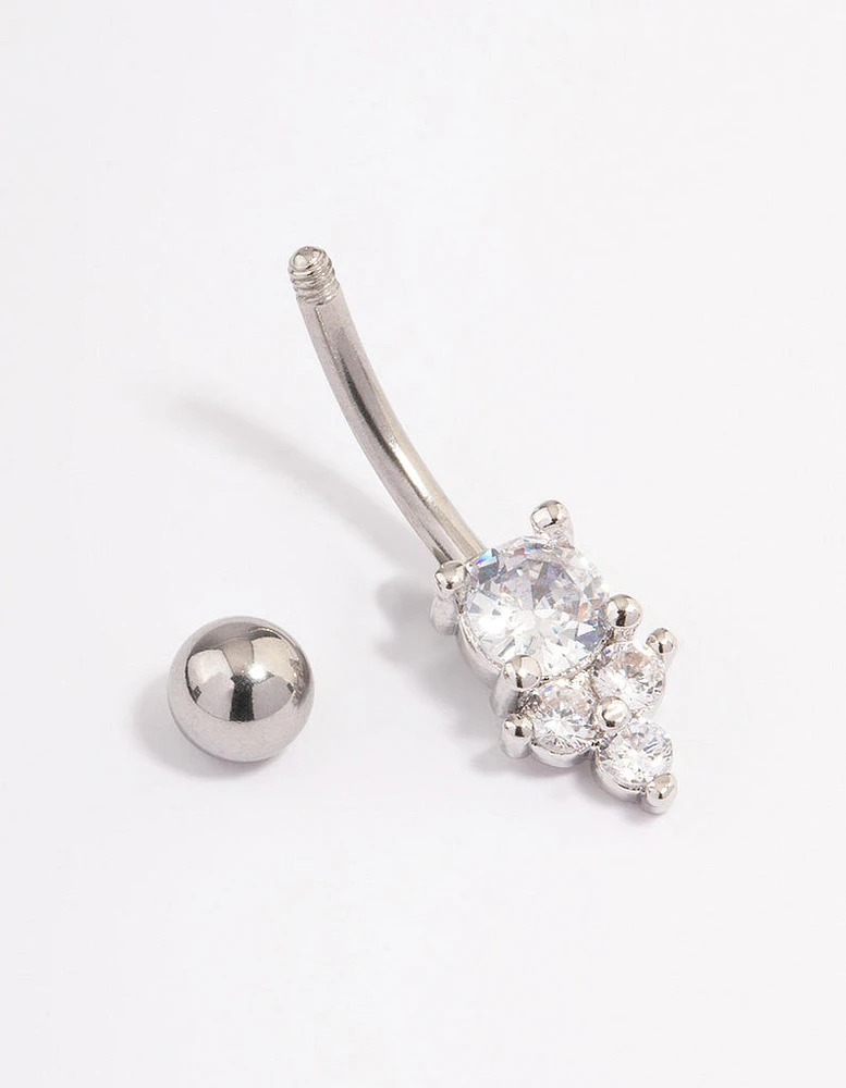 Surgical Steel Round & Triangle Claw Belly Ring