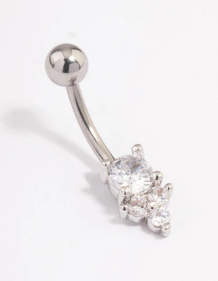 Surgical Steel Round & Triangle Claw Belly Ring