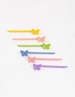 Kids Multi Butterfly Hair Clips 6-Pack