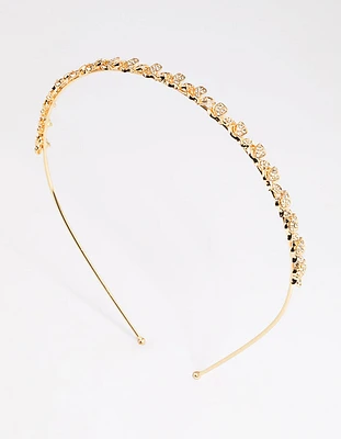 Gold Butterfly Diamante Headband