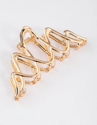 Gold Infinity Metal Hair Claw