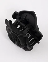 Plastic Romantic Black Rose Claw Clip