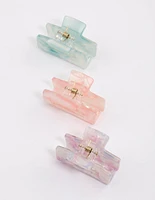 Acrylic Pastel Mini Rectangular Claw Clip Pack