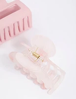 Pink Square Curved Hair Claw Pack