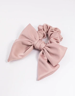 Fabric Relaxed Medium Satin Bow Scrunchie