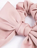 Fabric Relaxed Medium Satin Bow Scrunchie