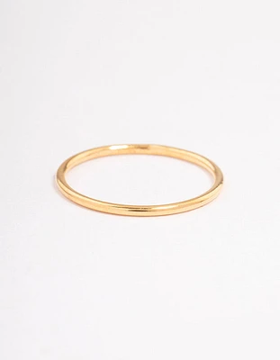 Gold Plated Sterling Silver Thin Band Ring