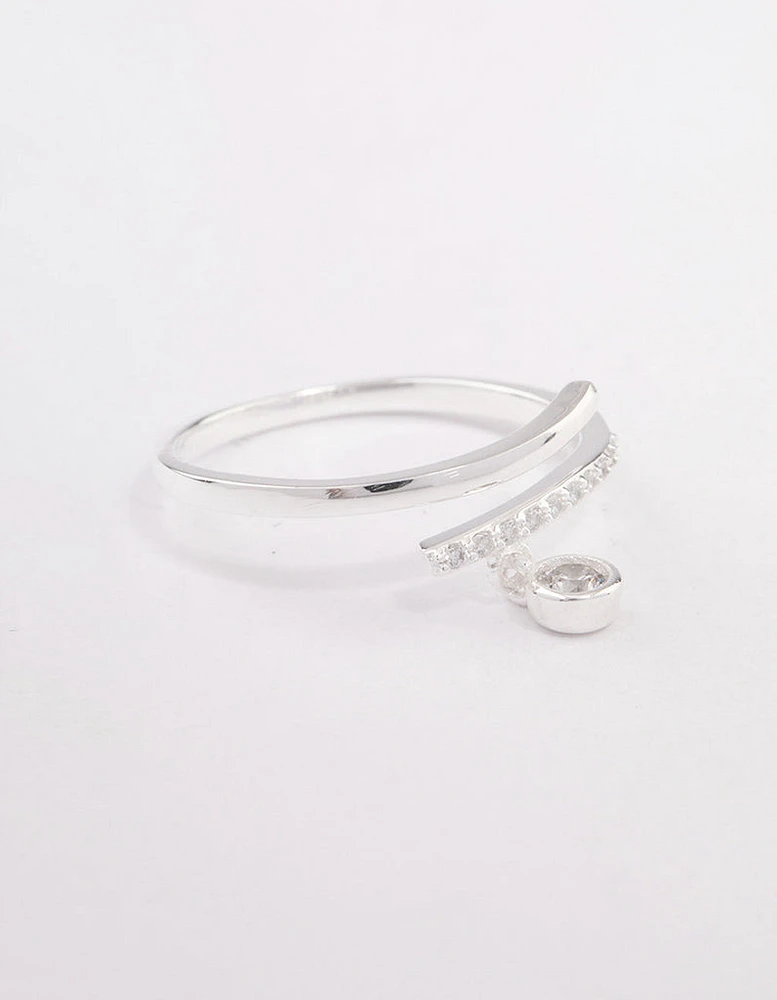 Sterling Silver Cubic Zirconia Charm Ring