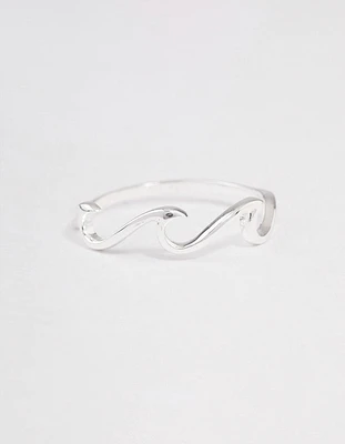 Sterling Silver Ocean Wave Ring