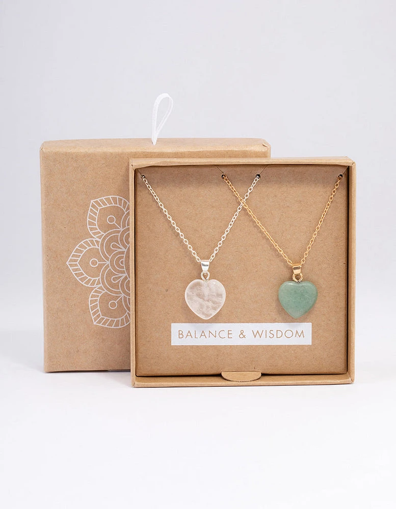 Mixed Shape Heart Necklace Pack