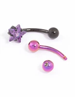 Surgical Steel Star Belly Ring Pack