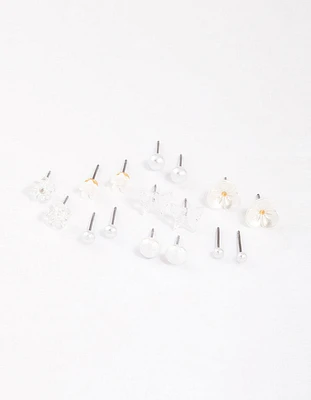 Gold Garden Mixed Stud Earrings 8-Pack