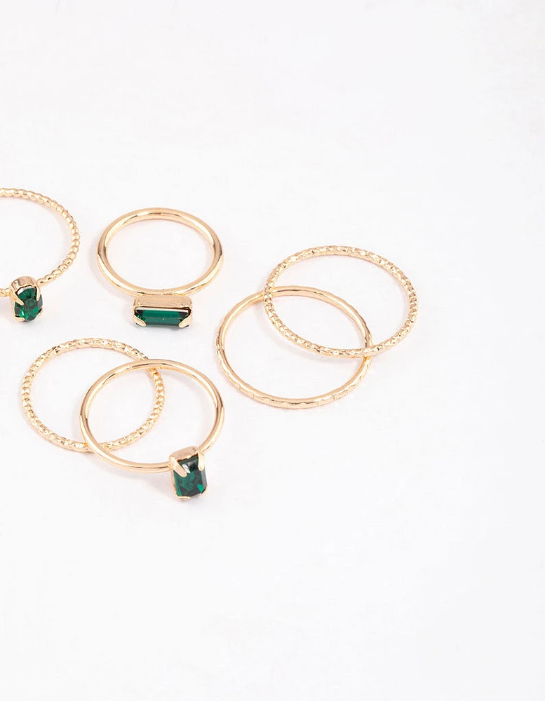 Gold Fine Baguette Ring Pack