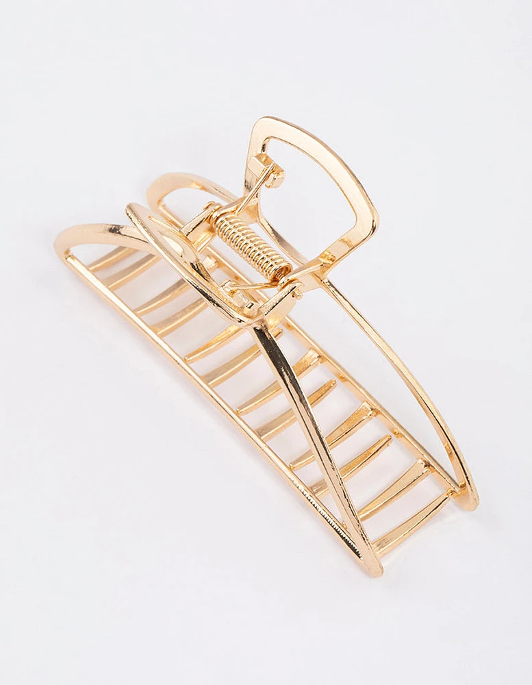 Gold Large Outline Claw Clip