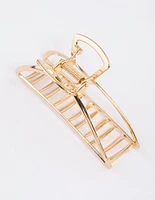 Gold Large Outline Claw Clip
