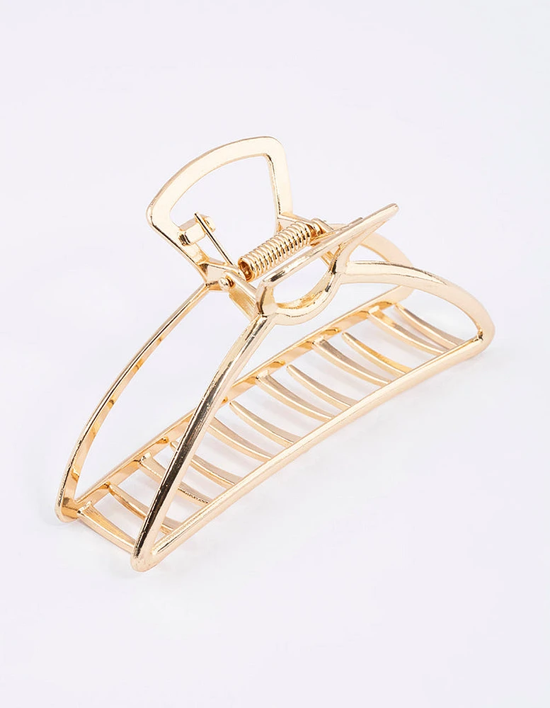 Gold Large Outline Claw Clip