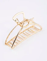 Gold Large Outline Claw Clip