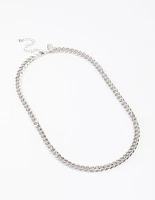 Rhodium Classic Curb Chain Necklace