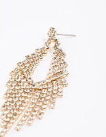 Gold Cupchain Cascade Earrings