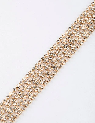 Gold Ultra Bling Cupchain Bracelet