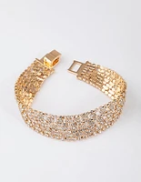 Gold Ultra Bling Cupchain Bracelet