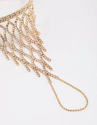 Gold Lattice Cupchain Hand Chain