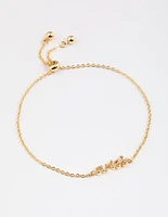 Gold Plated Aries Script Bracelet