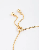 Gold Plated Gemini Script Bracelet