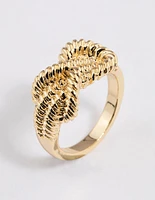 Gold Plated Rope Knot Ring