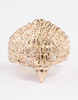 Antique Gold Majestic Eagle Ring