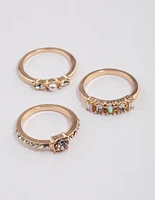 Rose Gold Marquise Ring Pack