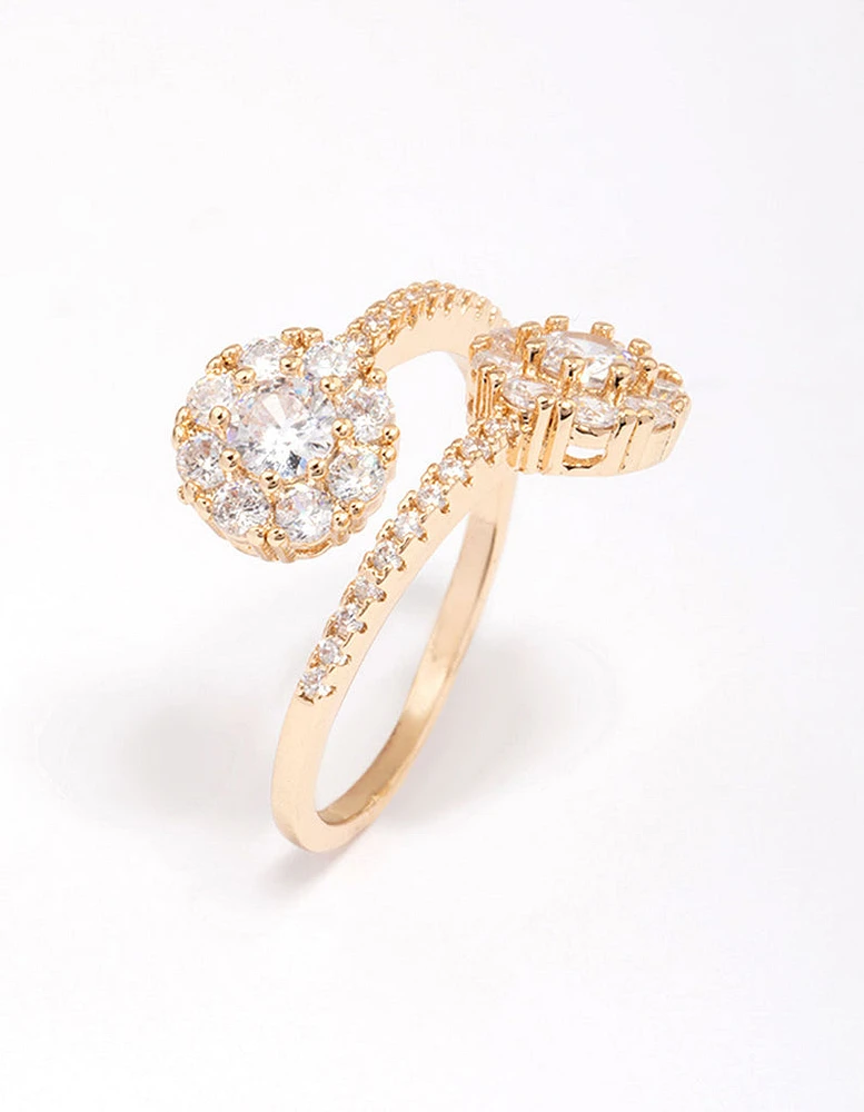 Gold Round Double Wrapped Ring