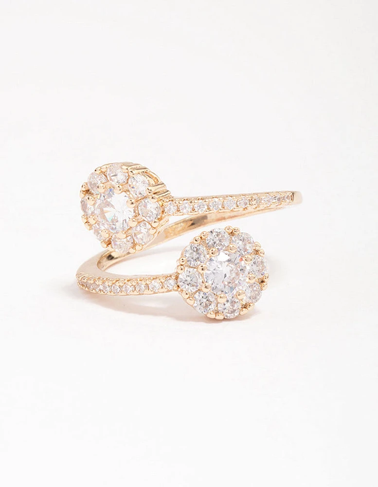 Gold Round Double Wrapped Ring