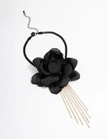 Gold & Black Flower Cupchain Choker