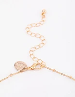 Gold Bolo Chain Snake Pendant Necklace