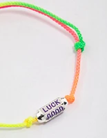 Fabric Good Luck Charm Toggle Bracelet