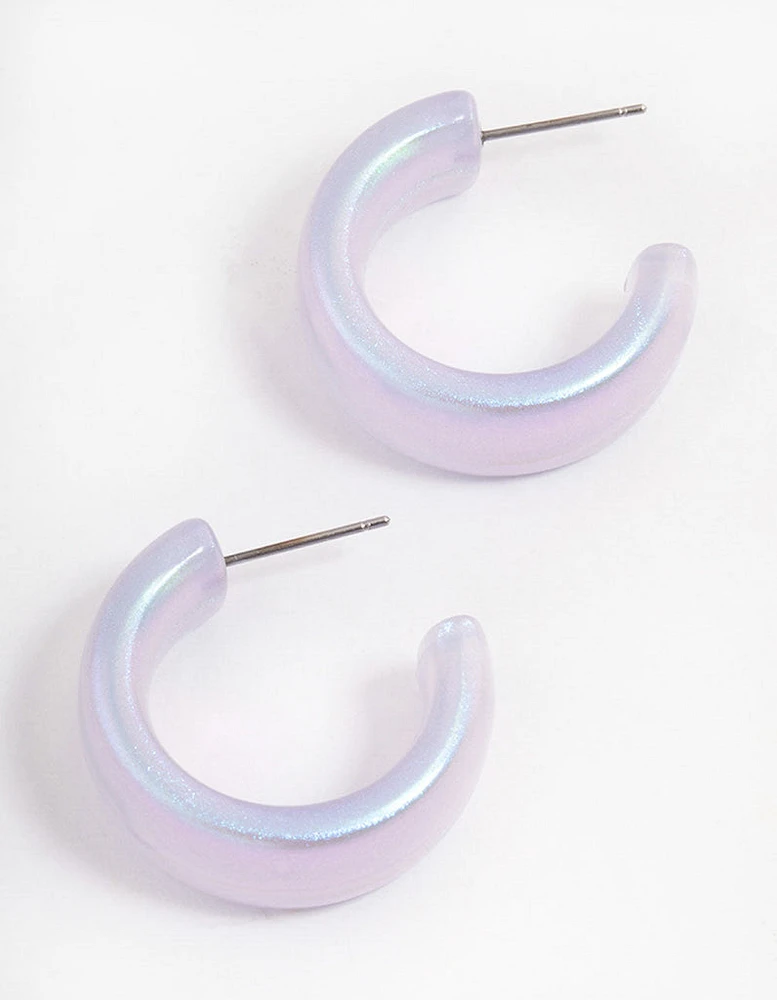 Rose Gold Moonlight Hoop Earrings