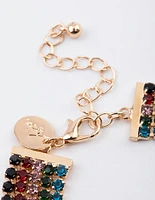 Gold Multi-Row Cupchain Bracelet