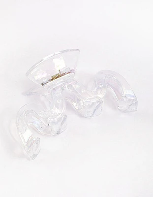 Iridescent Wavy Hair Claw Clip