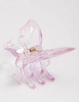 Pink Iridescent Butterfly Hair Claw Clip