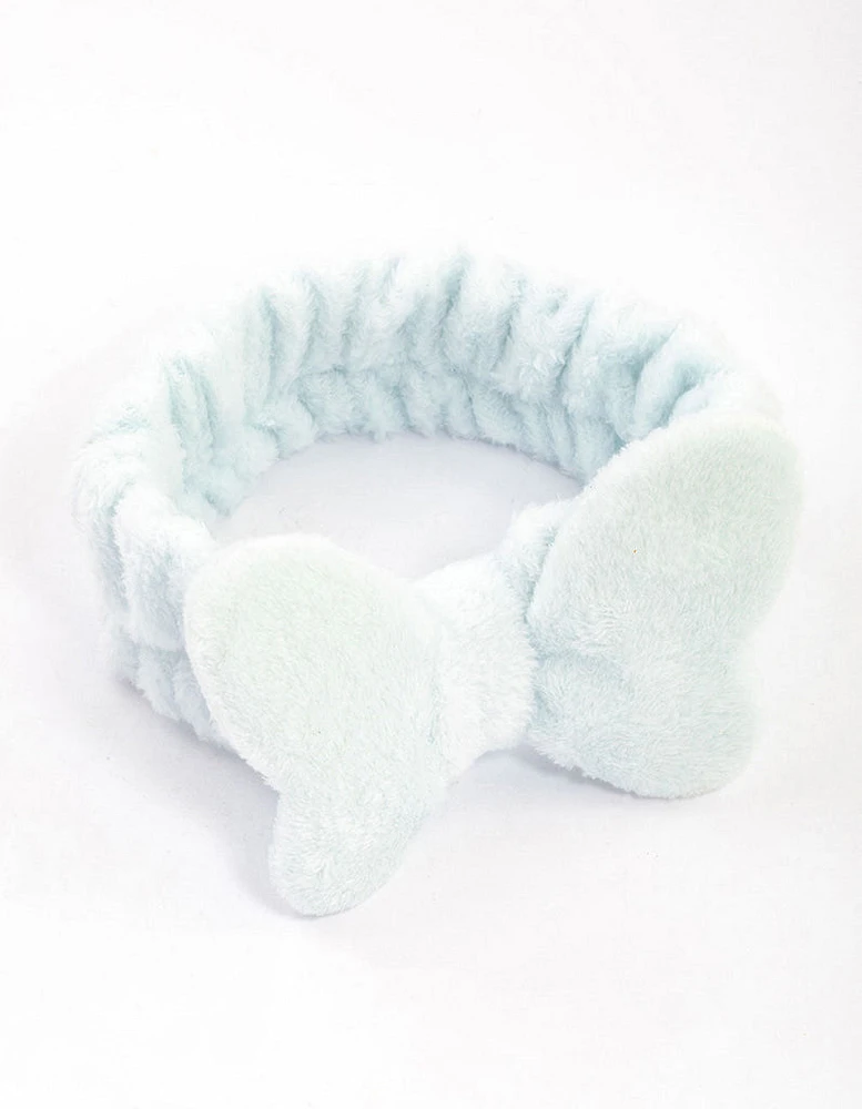 Butterfly Pastel Blue Fluffy Headband