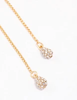 Gold Diamante Adjustable Chain Necklace