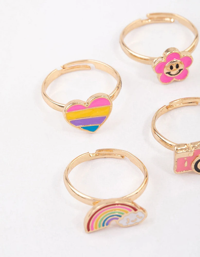 Kids Rainbow Ring 6-Pack