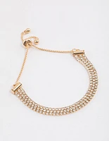 Gold Dainty Toggle Cucphain Adjustable Bracelet