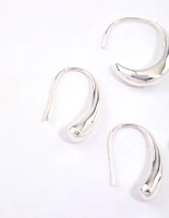 Silver Teardrop Hoop Earrings Pack