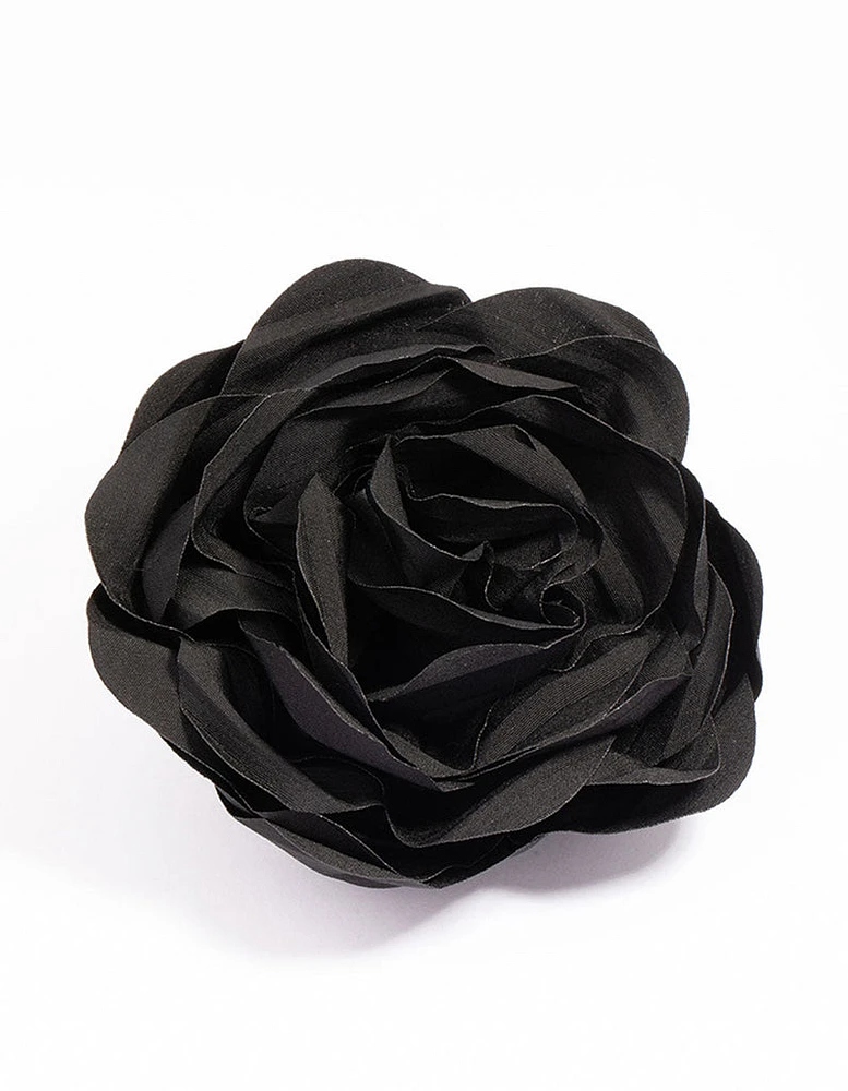 Fabric Plisse Flower Corsage Clip